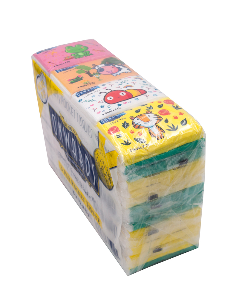 Onwards - Cartoon Pocket Tissue<br/> 12 Bundles x 5 Tubes x 12 Packets x 8 Sheets